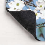 White Dogwood Flowers mousepad Muismat (Hoek)