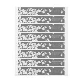 White  Dogwood op Grey Personalized (Vel)