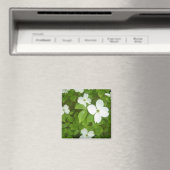 White Dogwood Tree Magneet (Insitu (Vaatwasser))