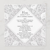 White Doily look Custom Wedding Menu (Voorkant)