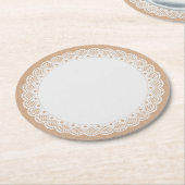 White Doily look Paper Onderzetters (Gebogen)