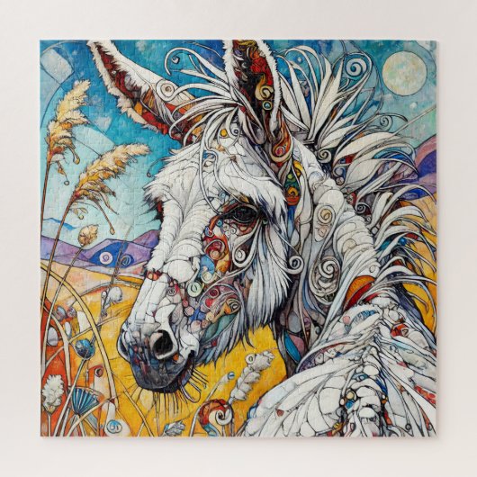 White Donkey 600 Piece Puzzel Legpuzzel (Verticaal)