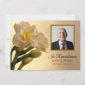 White Double Daffodils Flowers Death Jubileum Kaart (Voorkant)