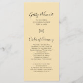 White Double Daffodils Spring Wedding Programme Programma (Achterkant)