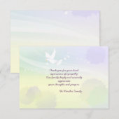 White Dove Bereavement Bedankt Notecard Notitiekaartje (Voorkant / Achterkant)