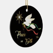 White Dove Ceramic Ornament (Rechts)