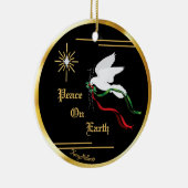 White Dove Ceramic Ornament (Rechts)