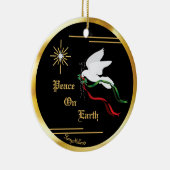 White Dove Ceramic Ornament (Rechts)