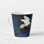 White Dove Christmas Small Latte Mug (Angle gauche)