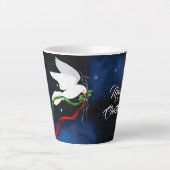 White Dove Christmas Small Latte Mug (Devant)
