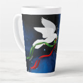 White Dove Kerstmis grote latte Mok (Linkerhoek)