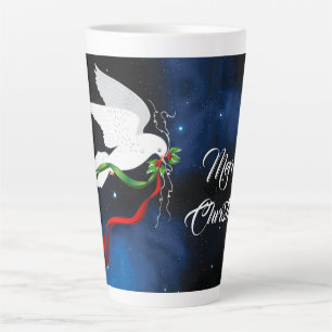 White Dove Kerstmis grote latte Mok