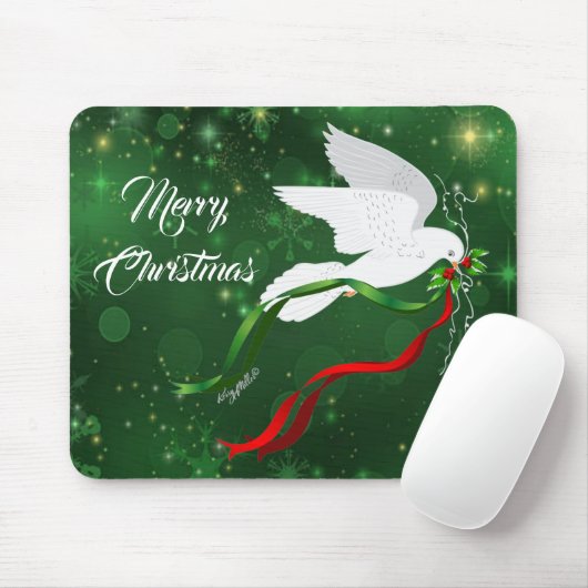 White Dove Kerstmis Muismat (Met muis)