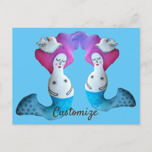 White Dove Mermaid Thunder_Cove Briefkaart