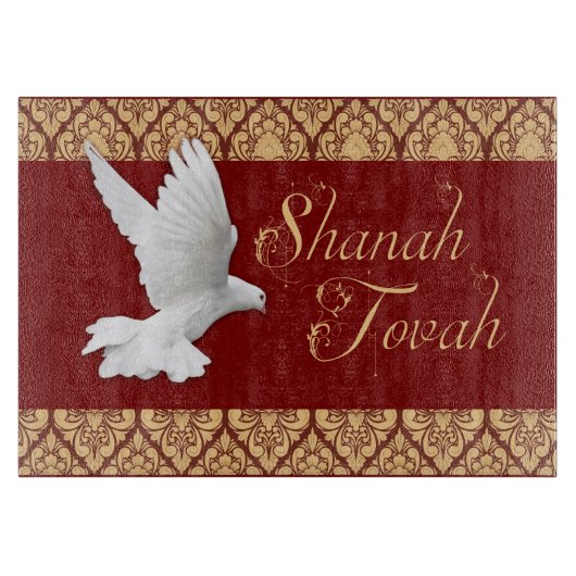 White Dove Rosh Hashanah New Year Challah Board Snijplank (Voorkant)