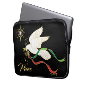 White Dove Spreading Peace Laptop Sleeve (Voorkant Links)