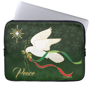 White Dove Spreiding Peace Laptop Sleeve