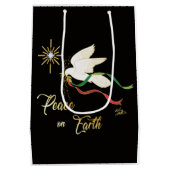 White Dove verspreidt vrede op aarde Medium Cadeauzakje (Achterkant)