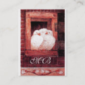 WHITE DOVES OP DE RODE MONERPearl VAN HET VENSTER Visitekaartje (Achterkant)