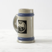 White Dragon beer stein Bierpul (Voorkant links)