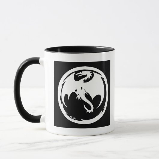 White Dragon black combo mug (Gauche)