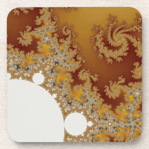 White Dragon - Fractal Art Bier Onderzetter