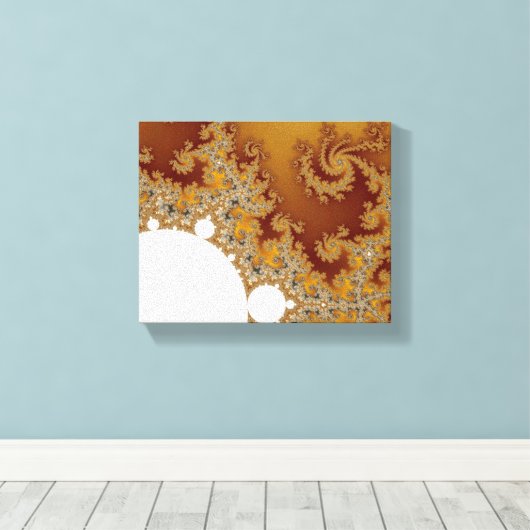 White Dragon - Fractal Art Canvas Afdruk (Insitu (Houten vloer))