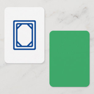 White Dragon Mahjong Tegel met Jade Green Back Notitiekaartje