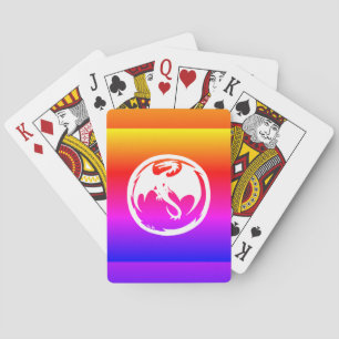 White Dragon Neon Poker speelkaarten