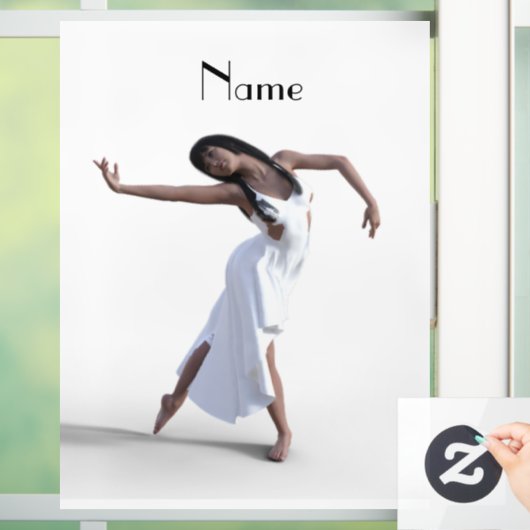 White dress daner Thunder_Cove Raamsticker (Huis)