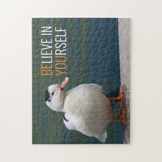 White Duck Believe in Yourself Jigzaag Puzzle Legpuzzel (Verticaal)