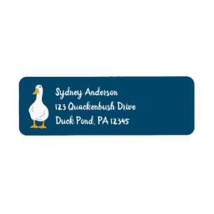 White Duck Custom Return-adres Etiket