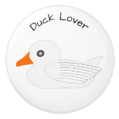 White Duck Design Personalised Keramische Knop (Voorkant)