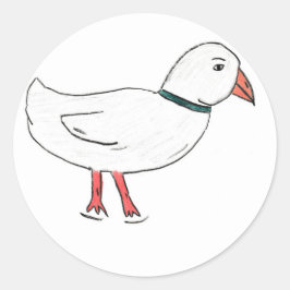 White Duck Ronde Sticker