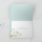 White Ducks stippen Bedankt Card (Binnen)