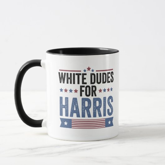 White Dudes voor Harris 2024 Mok (Links)