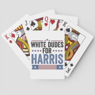 White Dudes voor Harris Support President Kamala Pokerkaarten