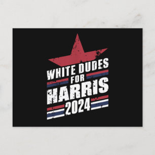 White Dudes voor Kamala Harris 2024 Briefkaart