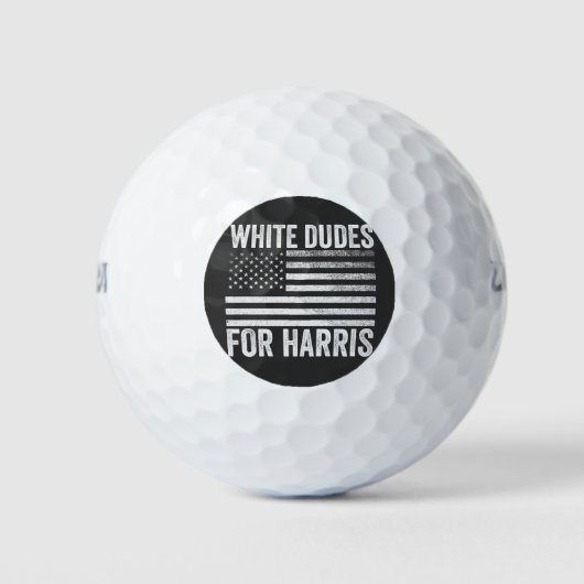 White Dudes voor Kamala Harris 2024 Golfballen (Voorkant)