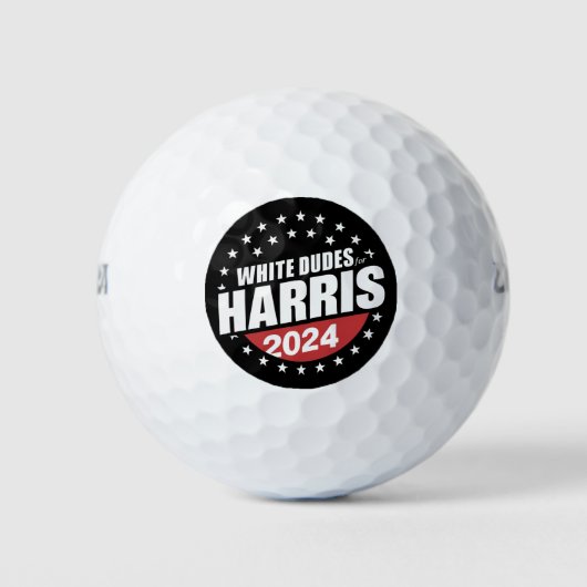 White Dudes voor Kamala Harris 2024 Golfballen (Voorkant)