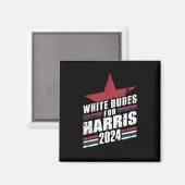 White Dudes voor Kamala Harris 2024 Magneet (Voorkant / Achterkant)