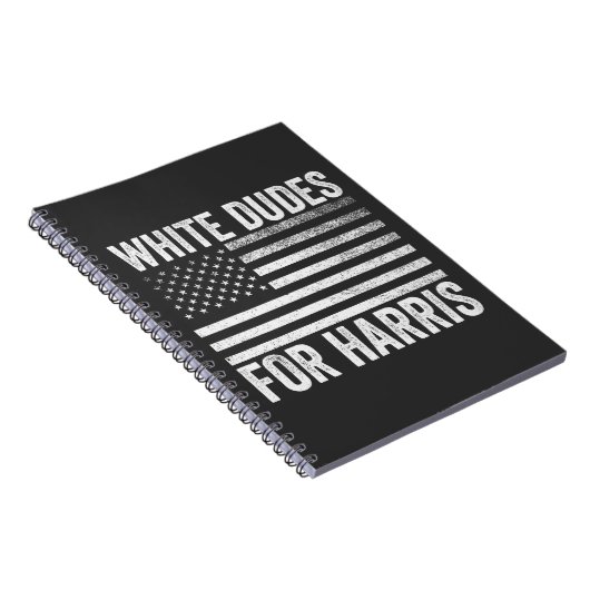 White Dudes voor Kamala Harris 2024 Notitieboek (Rechterzijde)