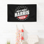 White Dudes voor Kamala Harris 2024 Spandoek (Insitu)