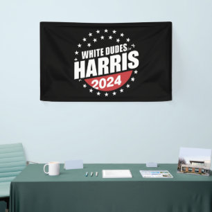 White Dudes voor Kamala Harris 2024 Spandoek