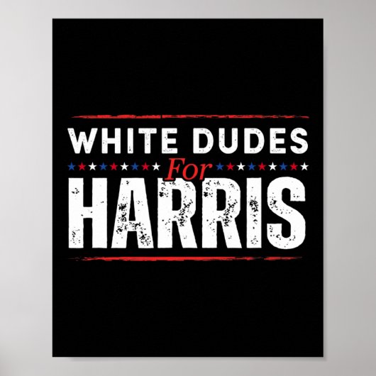 White Dudes voor Kamala Harris Mannen Poster (Voorkant)