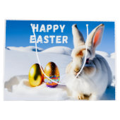 White Easter Bunny Groot Cadeauzakje (Achterkant)