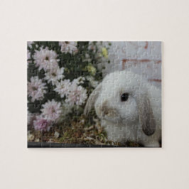white easter bunny puzzle legpuzzel