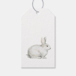 White Easter Bunny Rabbit Gift Labels Cadeaulabel