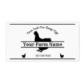 White Egg Carton Label Chicken Farmhouse (Voorkant)