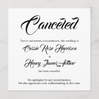 White Elaborate geannuleerde huwelijksaankondiging
